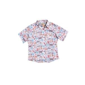 NEW WESTERN ALOHA men's rage short sleeve snap shirt in reef